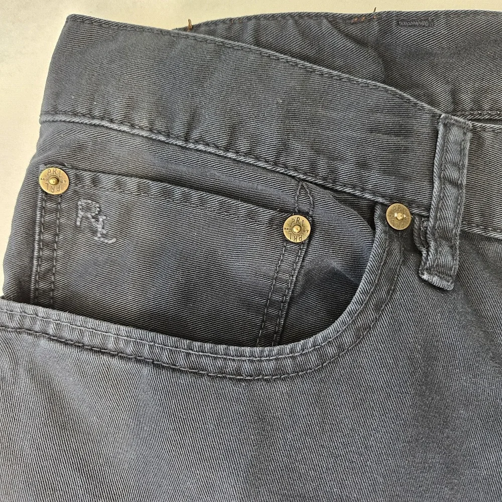 Polo Ralph Lauren Classic Fit Men's Jeans 38x34 Dark Wash Blue Zip Fly Straight